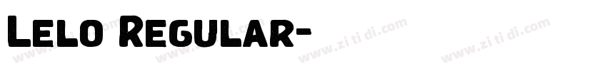 Lelo Regular字体转换 Lelo Regular字体转换